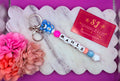 Personalized silicone bead keyring