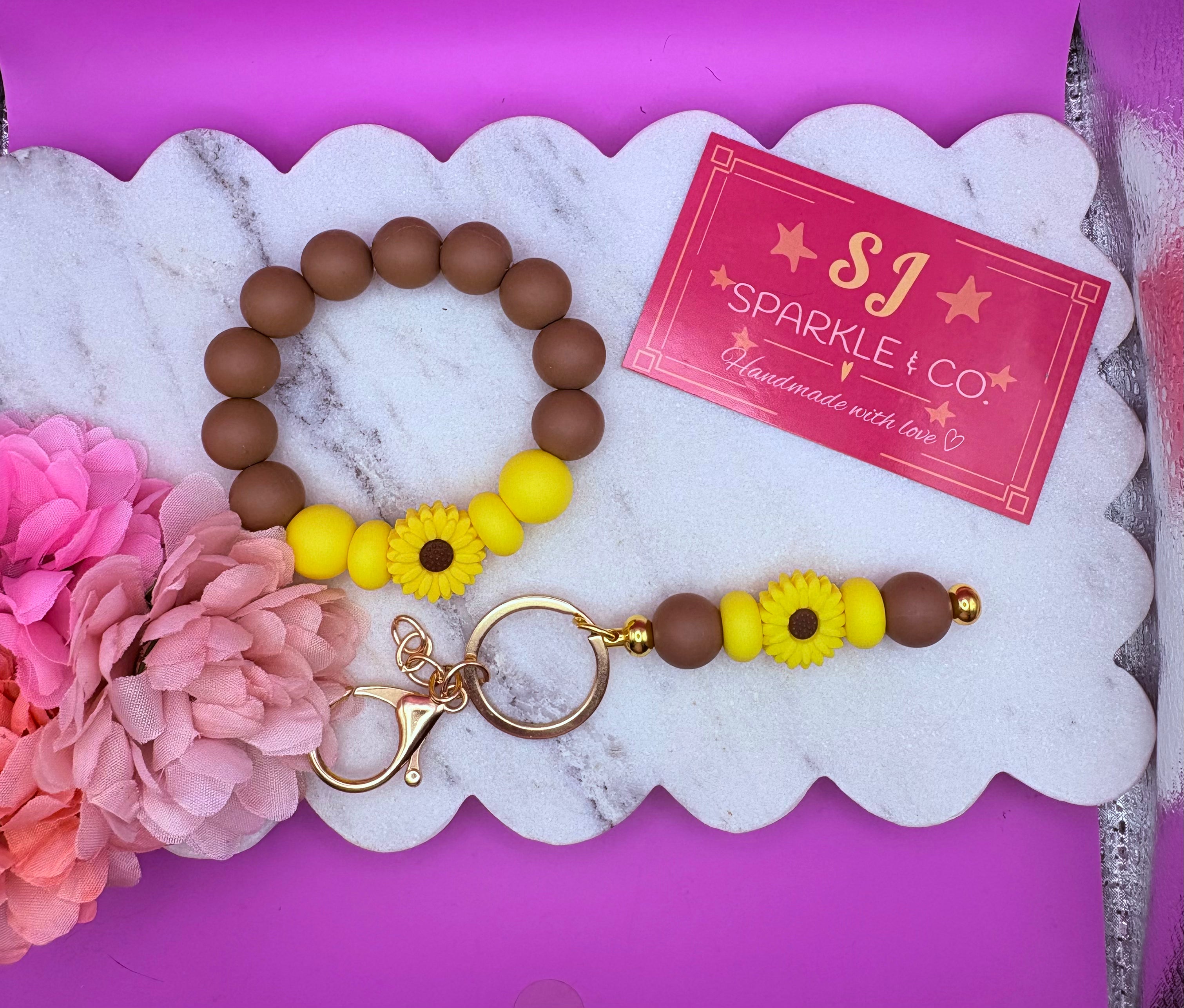 Sunflower Keyring + bracelet