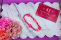 Pink crystal flower phone charm