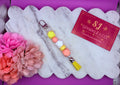 Pink silicone bead Bag Tag