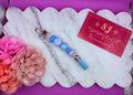 Blue silicone bead Bag Tag