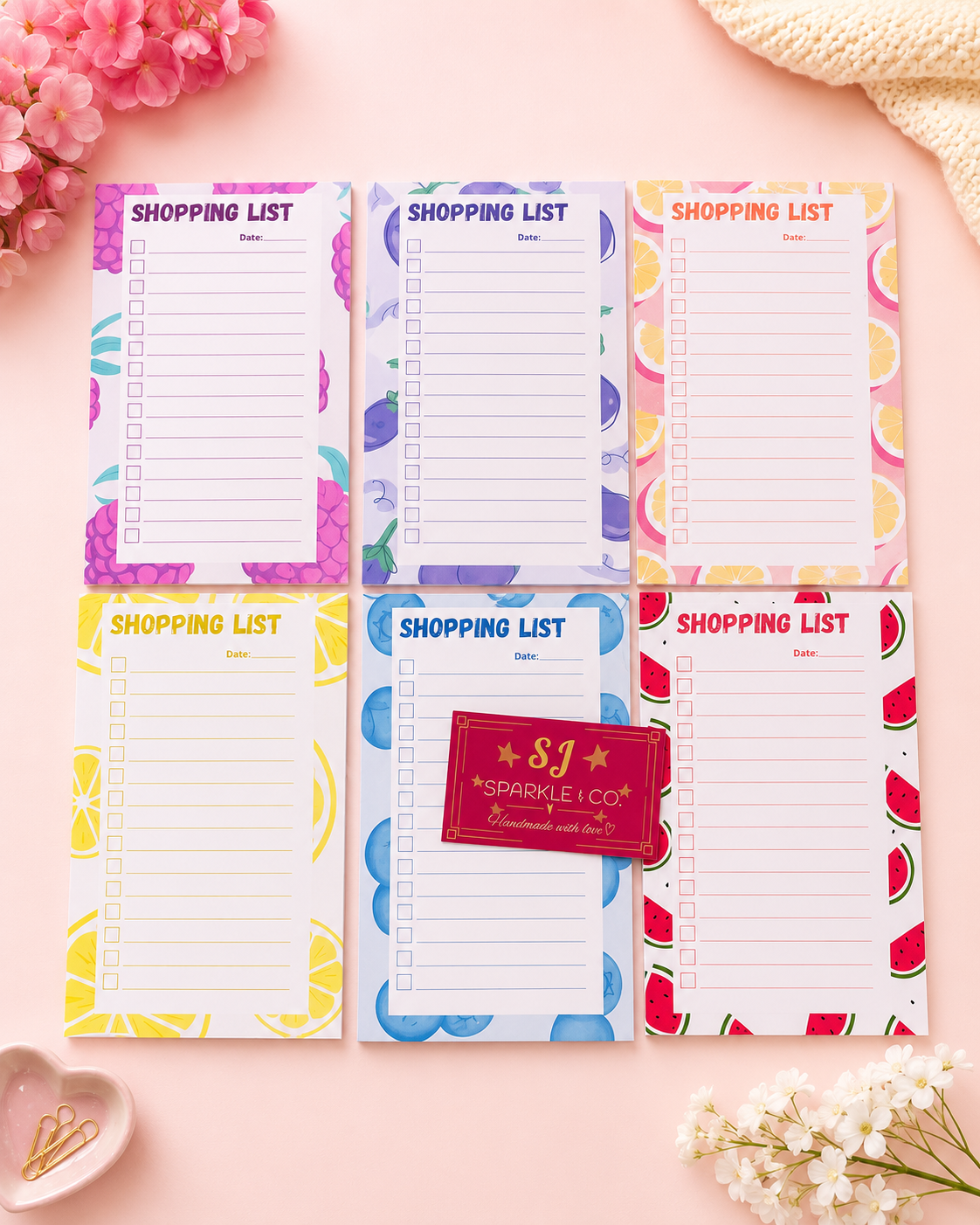 Shopping list notepads