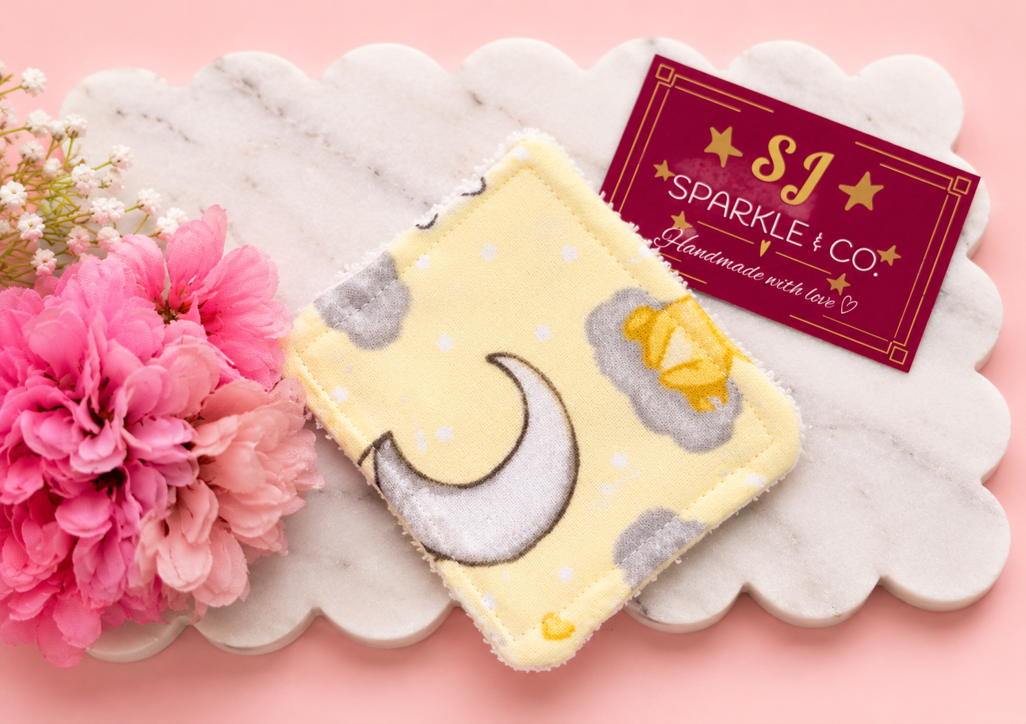 3x mini baby wash cloths
