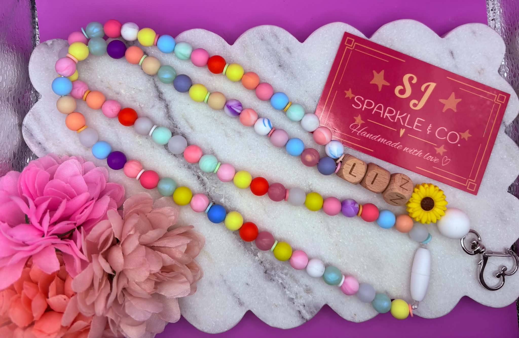 Personalized Beaded Lanyard